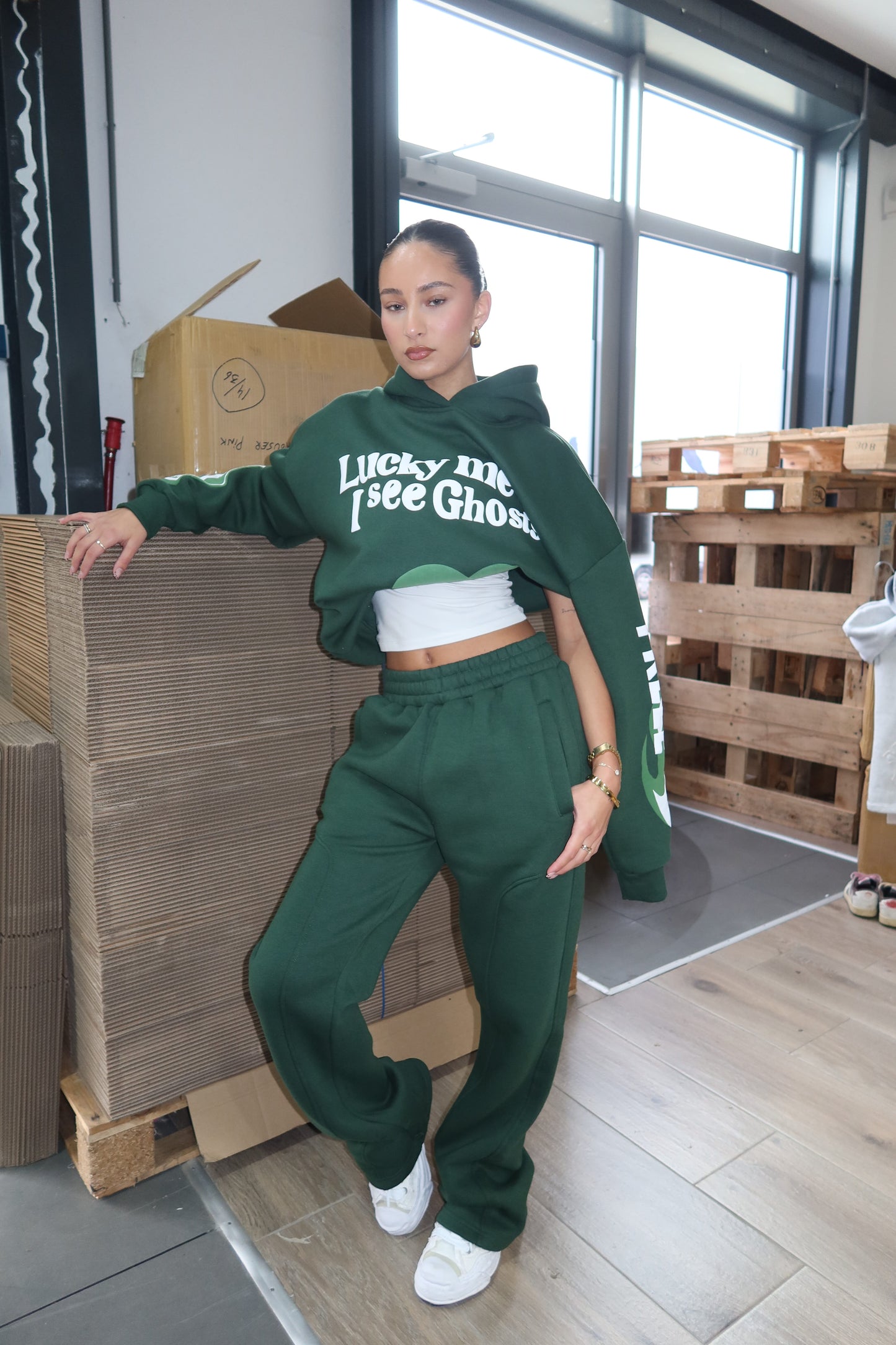 Ghost Hoodie Green