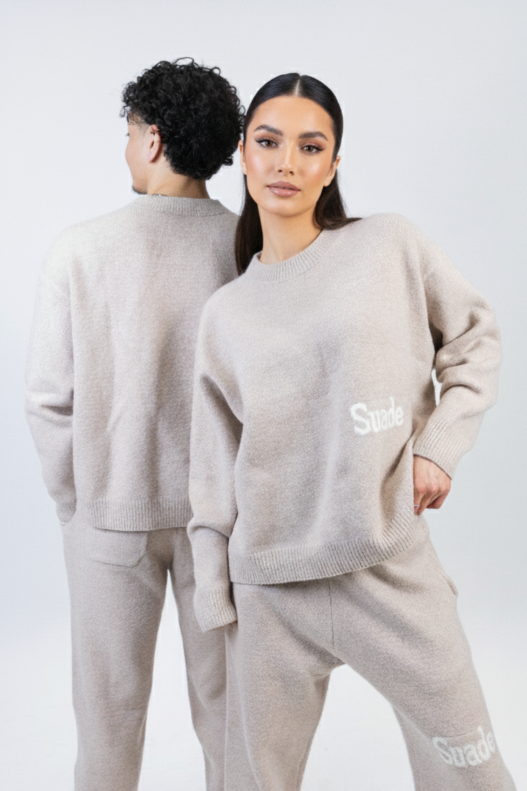 Suade Knitwear Set - Beige