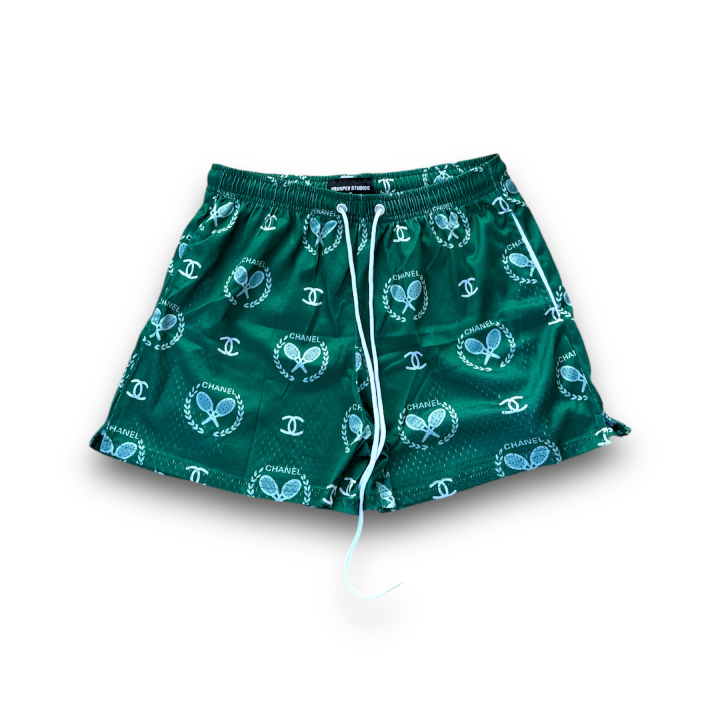 Green Chanel Mesh Short